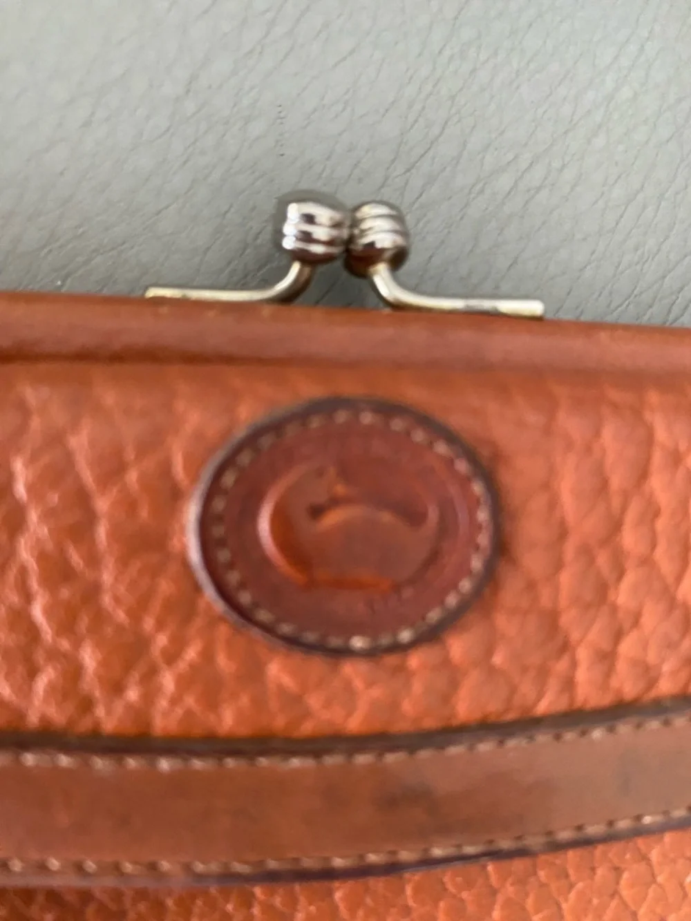 Vintage Dooney & Bourke Pebbled Leather Wallet in Cognac - Picture 5 of 5